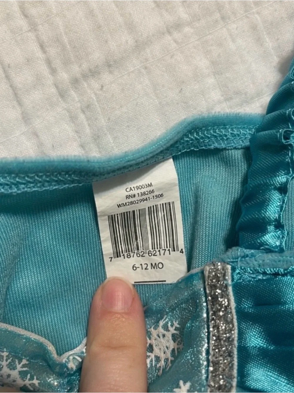 Disney’s Frozen Inspired Elsa Sparkling Blue Snowflake Dress NWOT